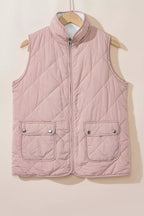 Quilted Sherpa-lined vest providing warmth and style, perfect for cold weather layering