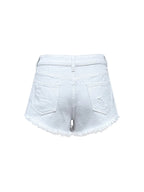 High waist denim shorts offering a stylish and comfortable summer fashion choice for women