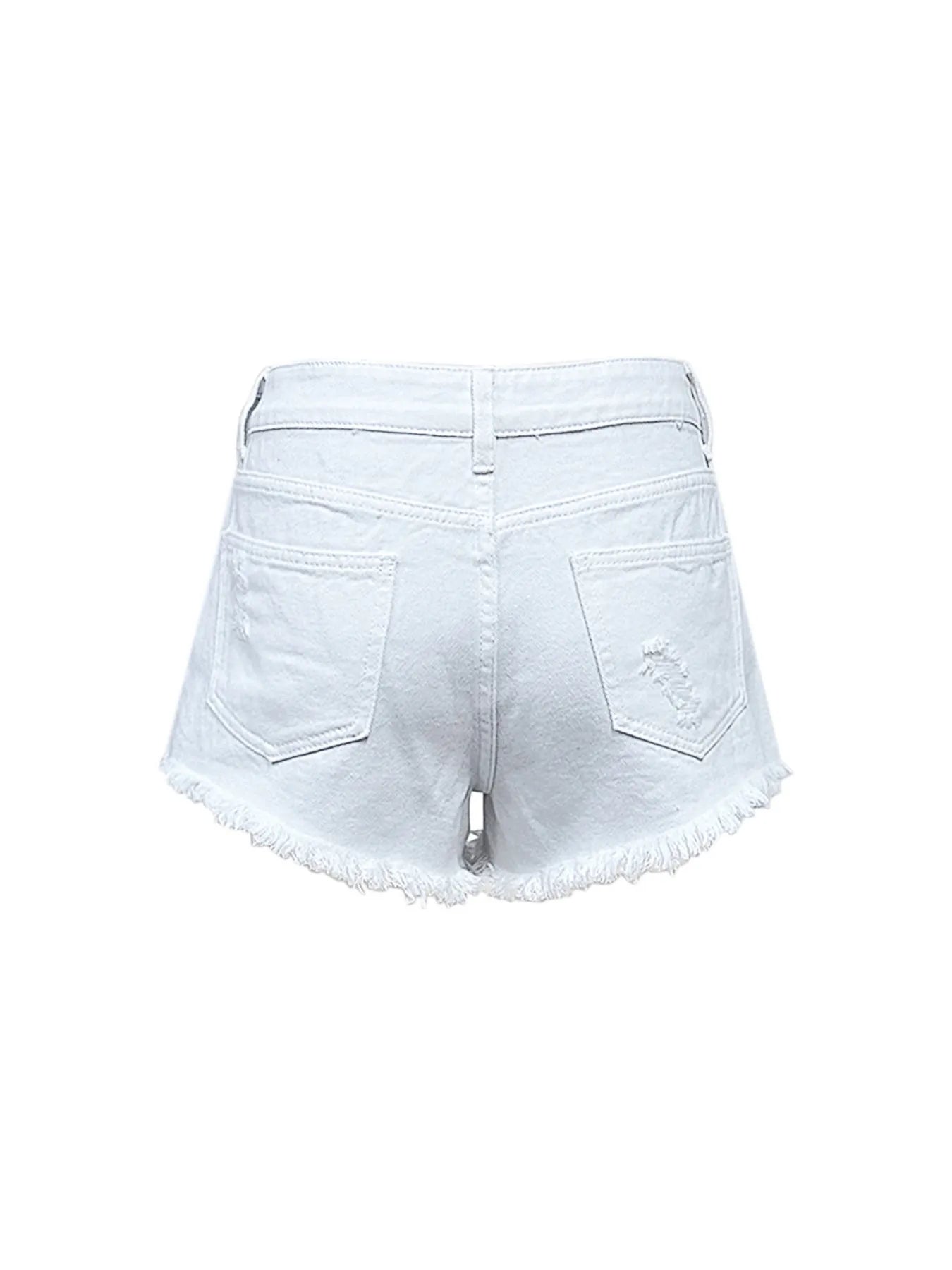 High waist denim shorts offering a stylish and comfortable summer fashion choice for women