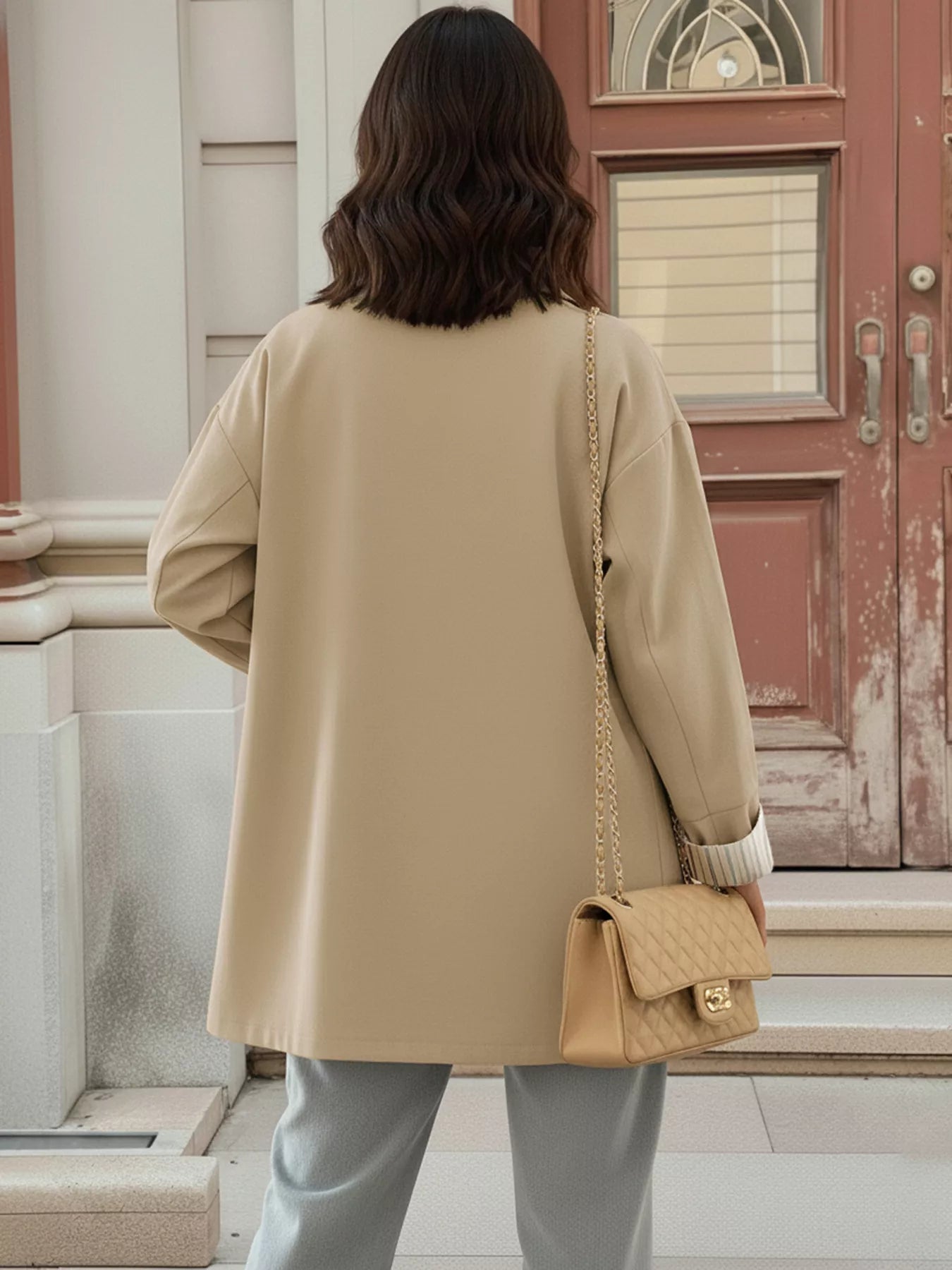 Relaxed Fit Button Up Shacket.