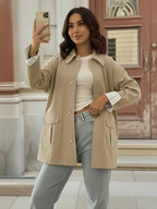 Relaxed Fit Button Up Shacket.