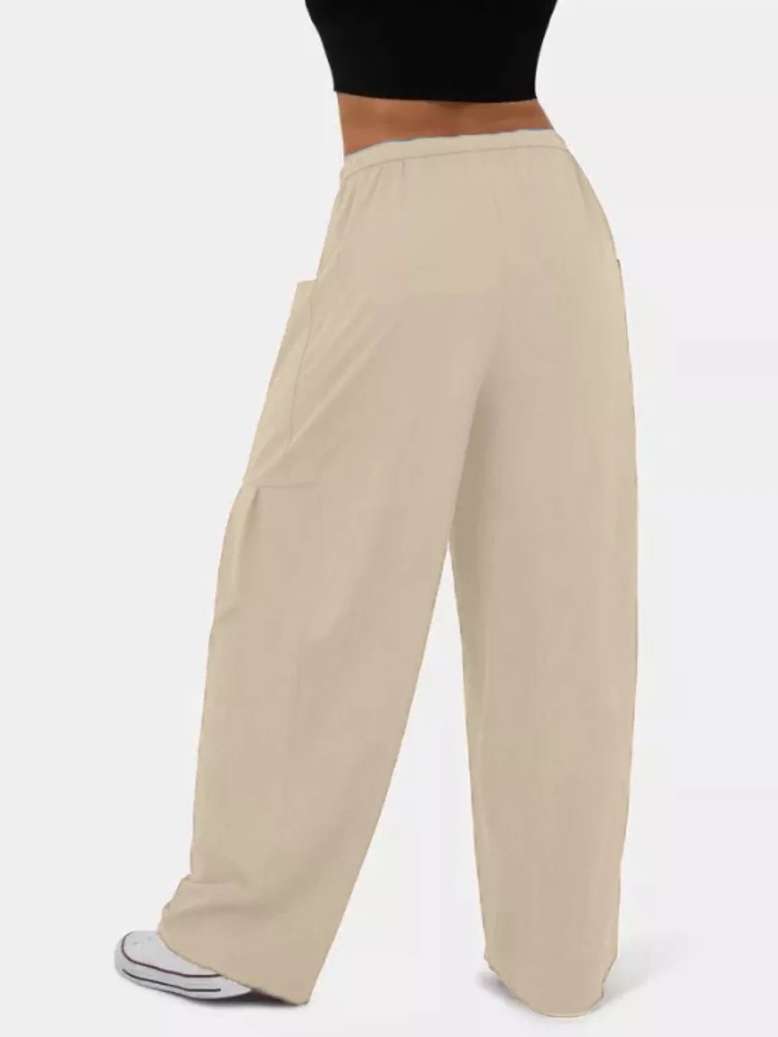 Relaxed fit drawstring pants offering comfort and style for casual and formal wear, ideal for everyday use.
