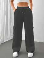 Comfortable relaxed fit pants featuring a drawstring waist for adjustable and stylish wear
