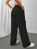 Comfortable relaxed fit pants featuring a drawstring waist for adjustable and stylish wear