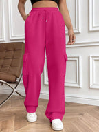 Relaxed Fit Pants with Drawstring Waist