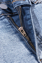 Stylish high waist denim shorts for modern casual wear, perfect for summer fashion and outdoor activities.