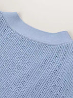 Ruffled V-Neck Top and Midi Skirt Sweater Set.