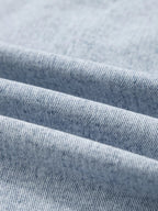 Scalloped Trim Patch Pocket Button Front Denim Vest.