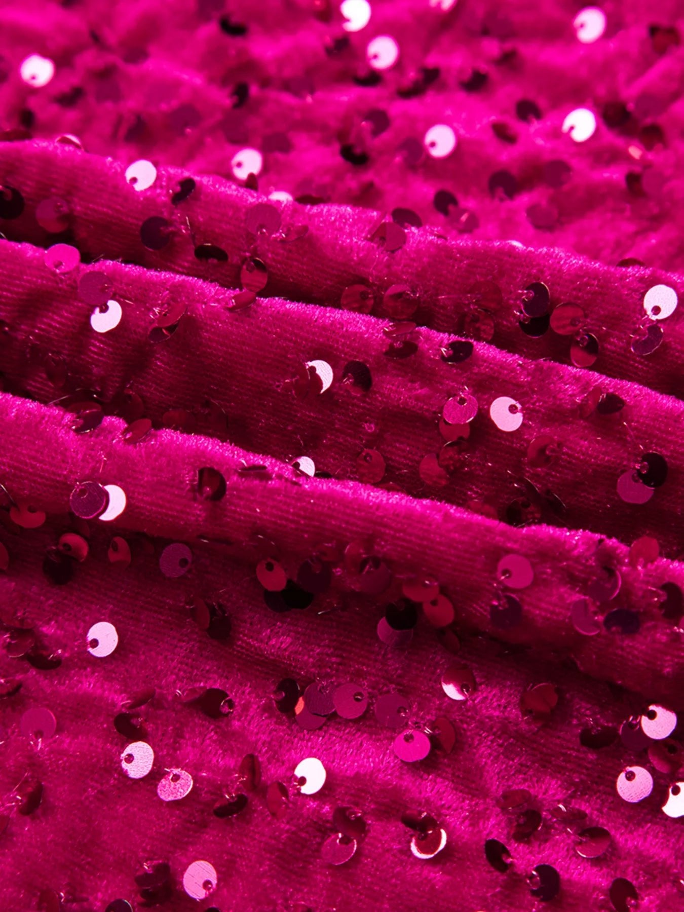 Sequin One-Shoulder Dress with High Slit.