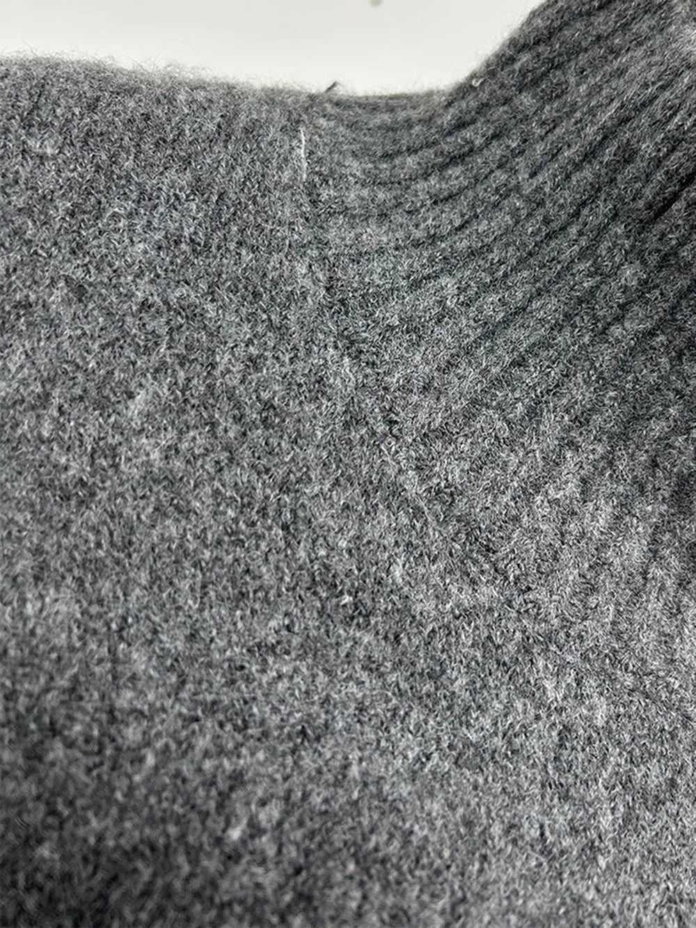 Slit Turtleneck Long Sleeve Top and Pants Sweater Set.