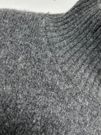 Slit Turtleneck Long Sleeve Top and Pants Sweater Set.