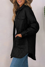 Snap Down Collared Winter Coat.