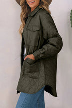Snap Down Collared Winter Coat.