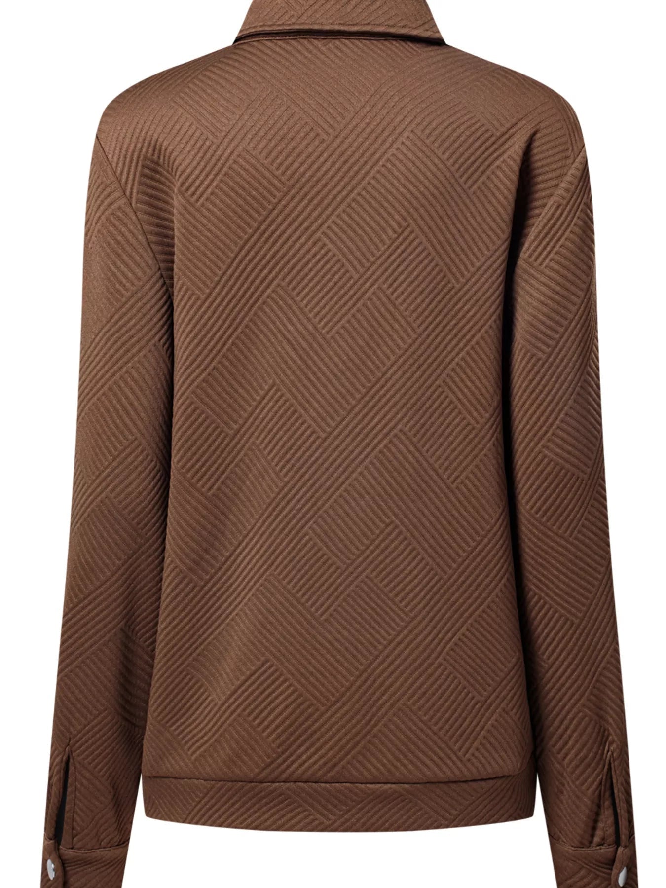 Solid Color Zip Up Button Flap Pocket Jackets.