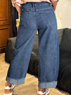Wide leg jeans offering ultimate comfort and stylish fit for everyday wear, enhancing both fashion and ease.