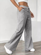 Striped wide leg pants for a stylish and comfortable formal look