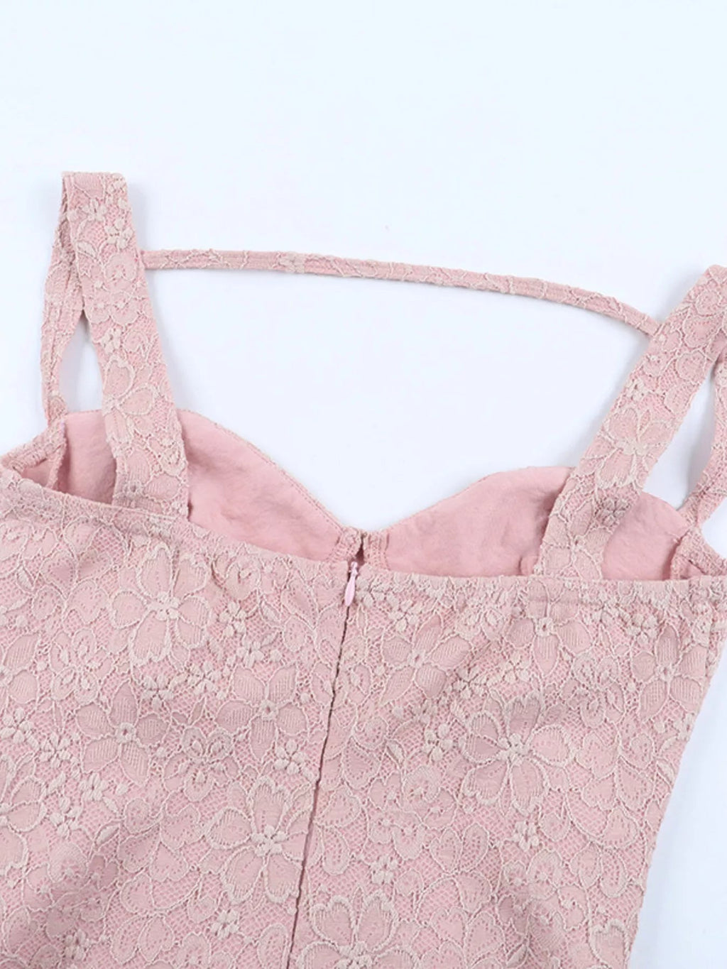 Sweetheart Neck Wide Strap Mini Dress.