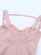 Sweetheart Neck Wide Strap Mini Dress.