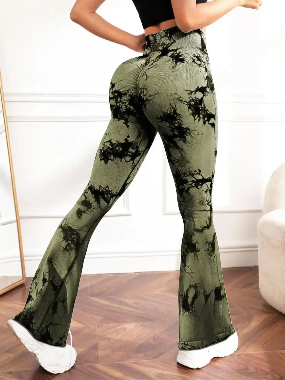 High waist tie-dye leggings offering comfort and style for a modern athletic look