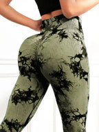 High waist tie-dye leggings offering comfort and style for a modern athletic look