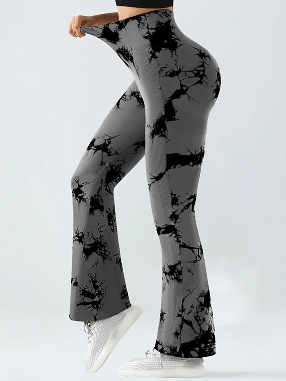 High waist tie-dye leggings offering comfort and style for a modern athletic look