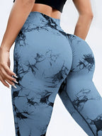 High waist tie-dye leggings offering comfort and style for a modern athletic look