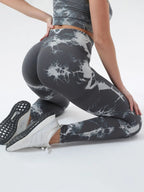 High waist tie-dye leggings offering stylish comfort and vibrant design for active wear
