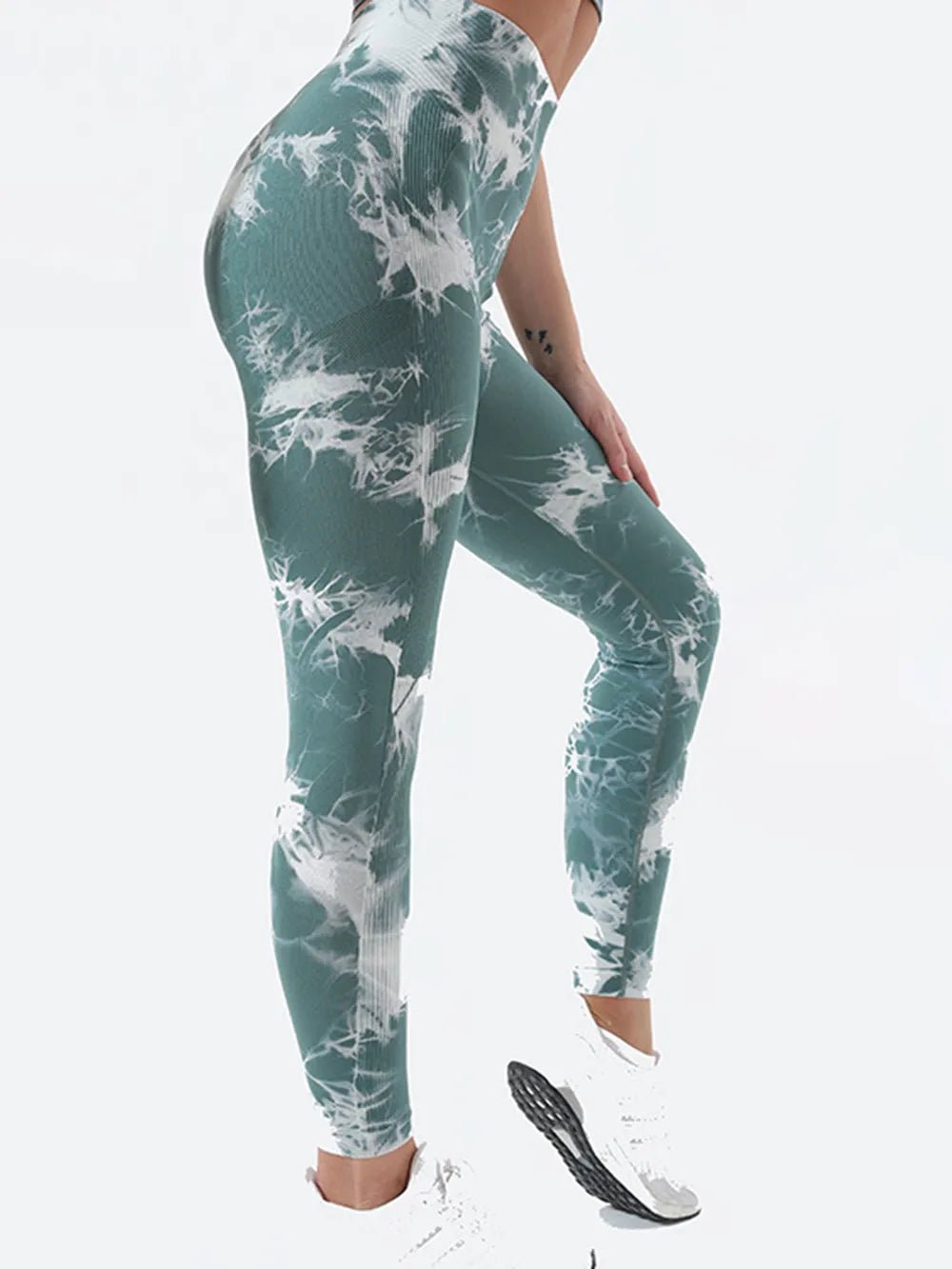 High waist tie-dye leggings offering stylish comfort and vibrant design for active wear