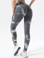 High waist tie-dye leggings offering stylish comfort and vibrant design for active wear