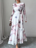 Tie-Dye Long Sleeve Maxi Dress.