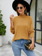 Turtleneck Dropped Shoulder Sweater.