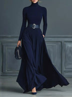Turtleneck Long Sleeve Maxi Dress.