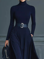 Turtleneck Long Sleeve Maxi Dress.