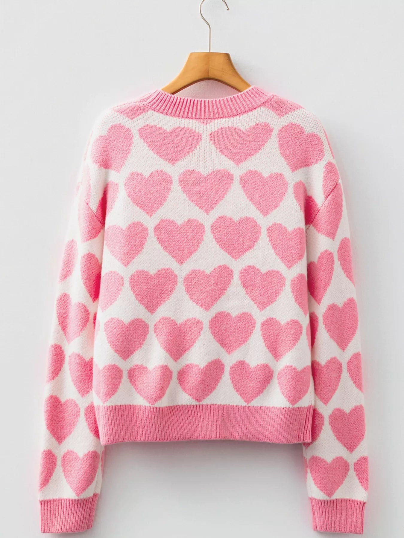 Valentine Heart Round Neck Sweater.