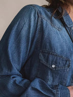 Washed Button Down Denim Shirt.