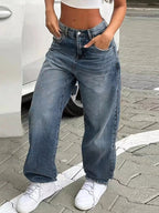 Wide leg jeans offering exceptional comfort and stylish fit, ideal for casual and formal wear.