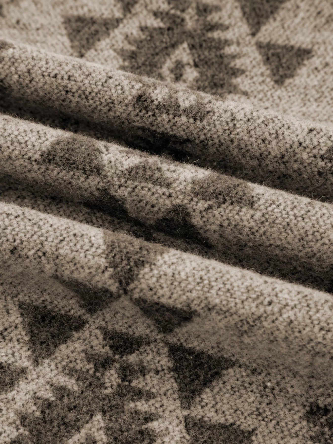 Western Aztec Print Color Block Patchwork Drawstring Hooded Shacket.