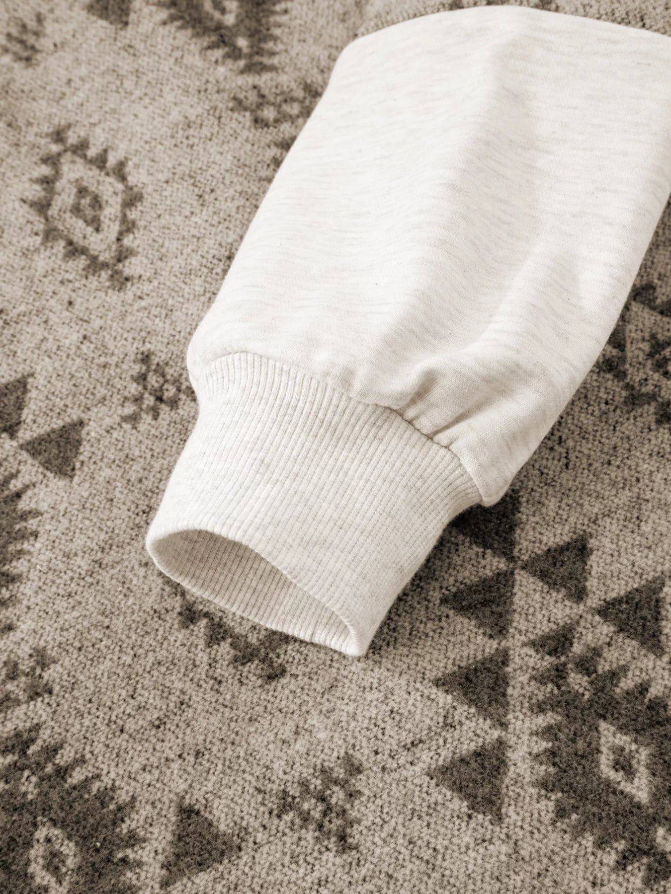 Western Aztec Print Color Block Patchwork Drawstring Hooded Shacket.