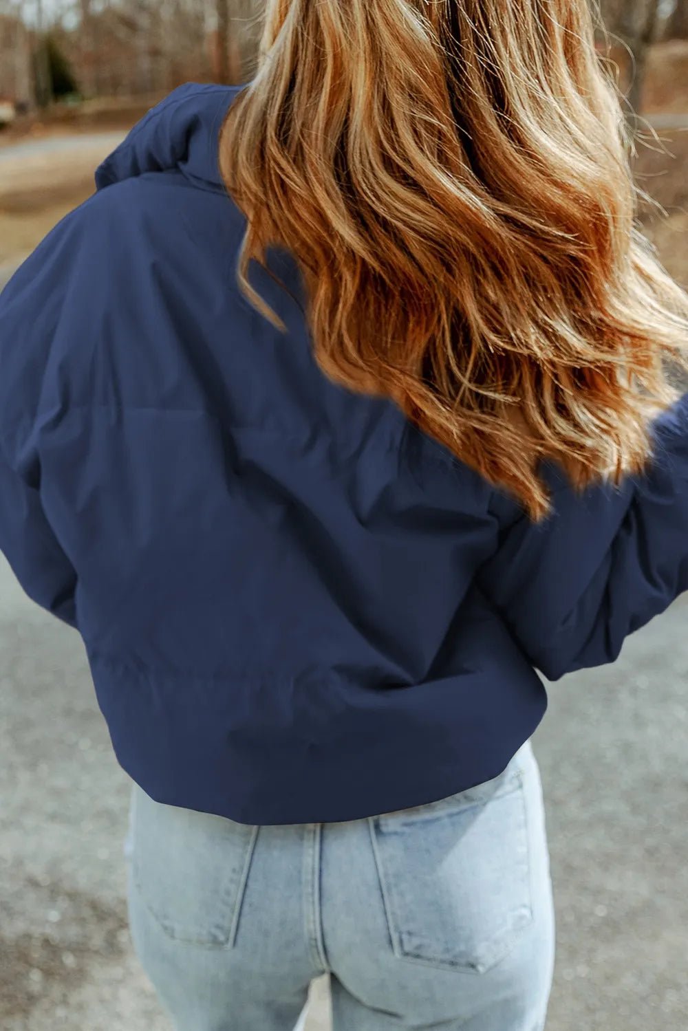 Zip Up Collared Neck Coat with Pockets.