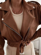 Zip Up Cropped Jacket.