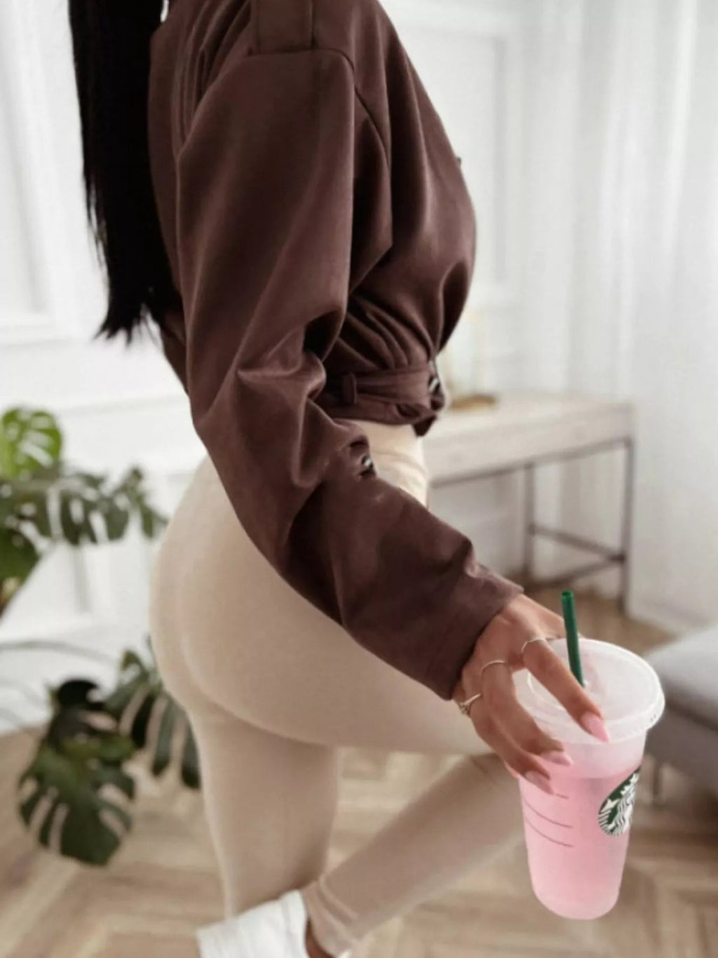 Zip Up Cropped Jacket.