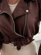 Zip Up Cropped Jacket.