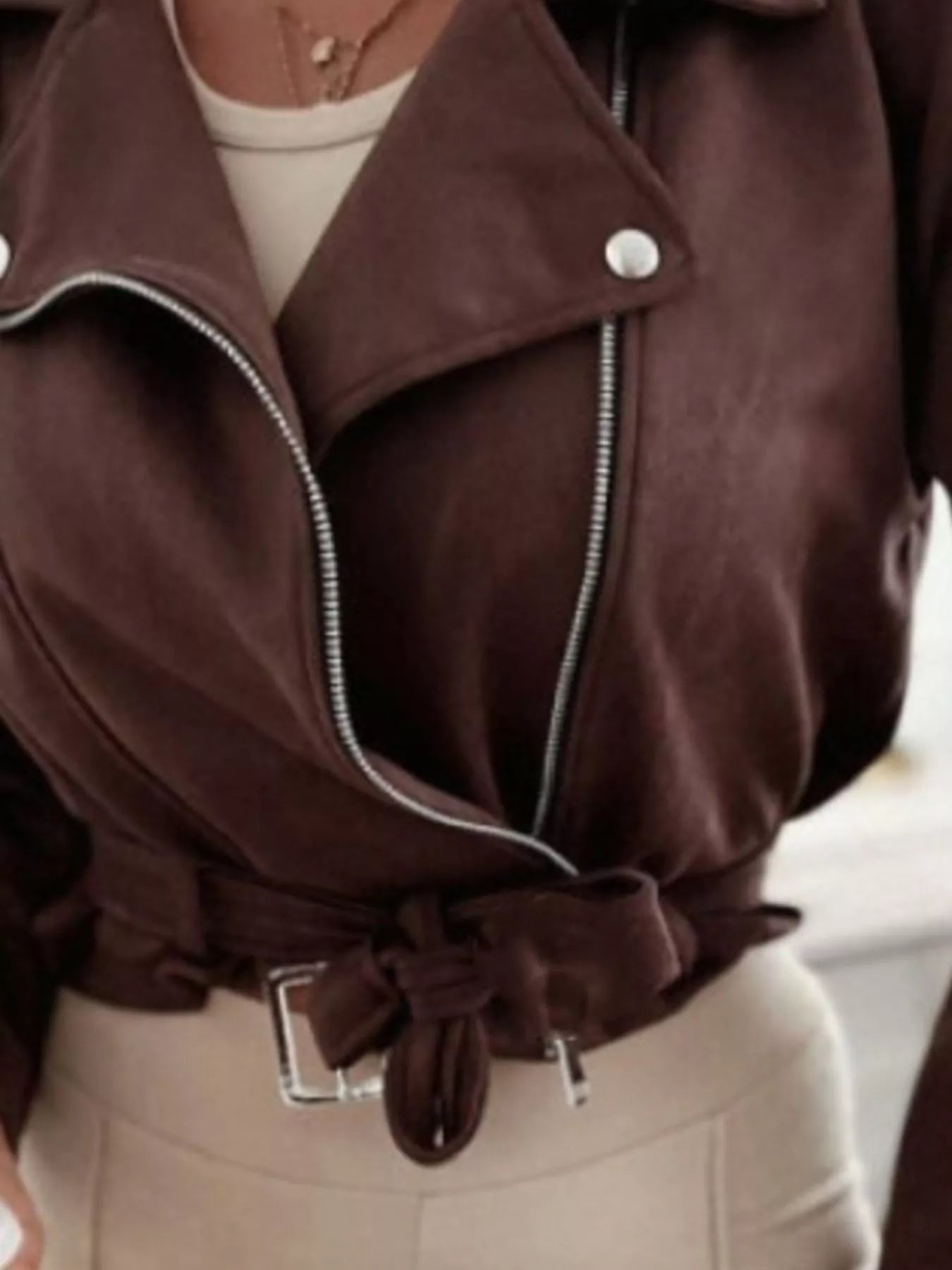 Zip Up Cropped Jacket.